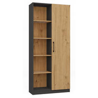 BÜCHERREGAL Anthrazit, Artisan 80/182/30 - Anthrazit, Holzwerkstoff (80/182/30cm) - RAUMHIRSCH FURNITURE