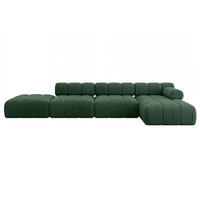 ECKSOFA modulares Sofa Lizur-L2 - 380x160x70 cm Grün Cord - Grün, Holzwerkstoff/Textil (380/160cm) - ALTDECOR