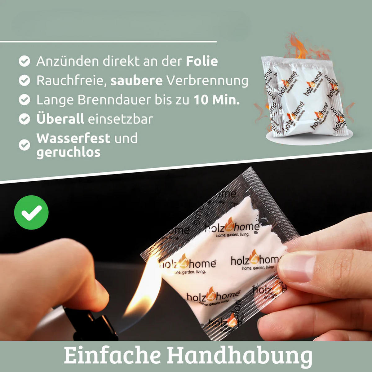 KAMINANZÜNDER 100 Stk. Ideal für Kamin Grill & Feuer Geruchlo - Weiß, Kunststoff (20/18/20cm) - DELUKE