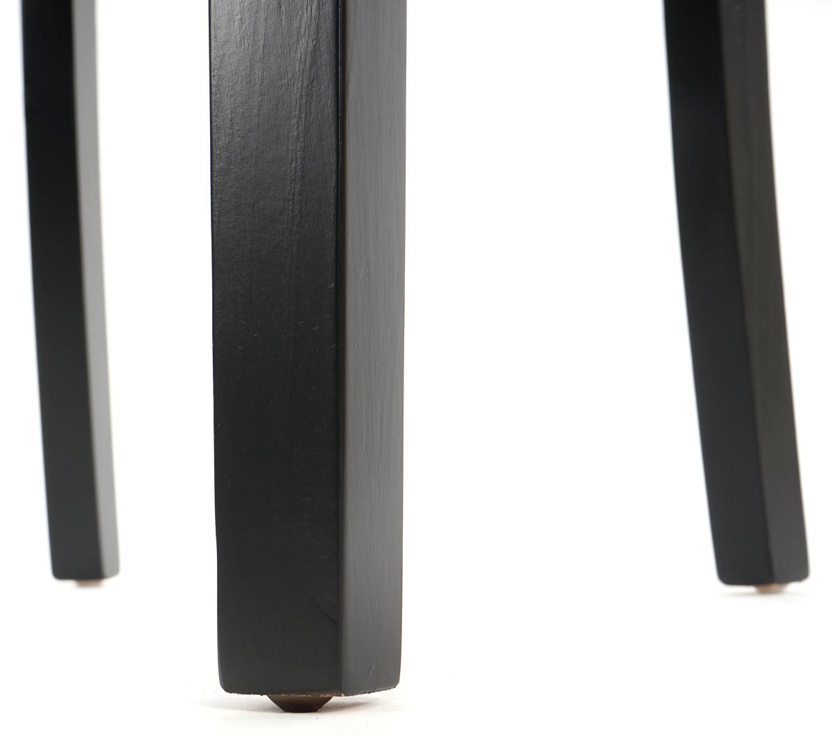 ESSZIMMERSTUHL 2er-Set gepolstert 98x47x62cm Sitzhöhe 42cm Nieten Kunstleder dunkle Beine Schwarz - Schwarz, Kunststoff (47/98/62cm) - CHEFGASTRO