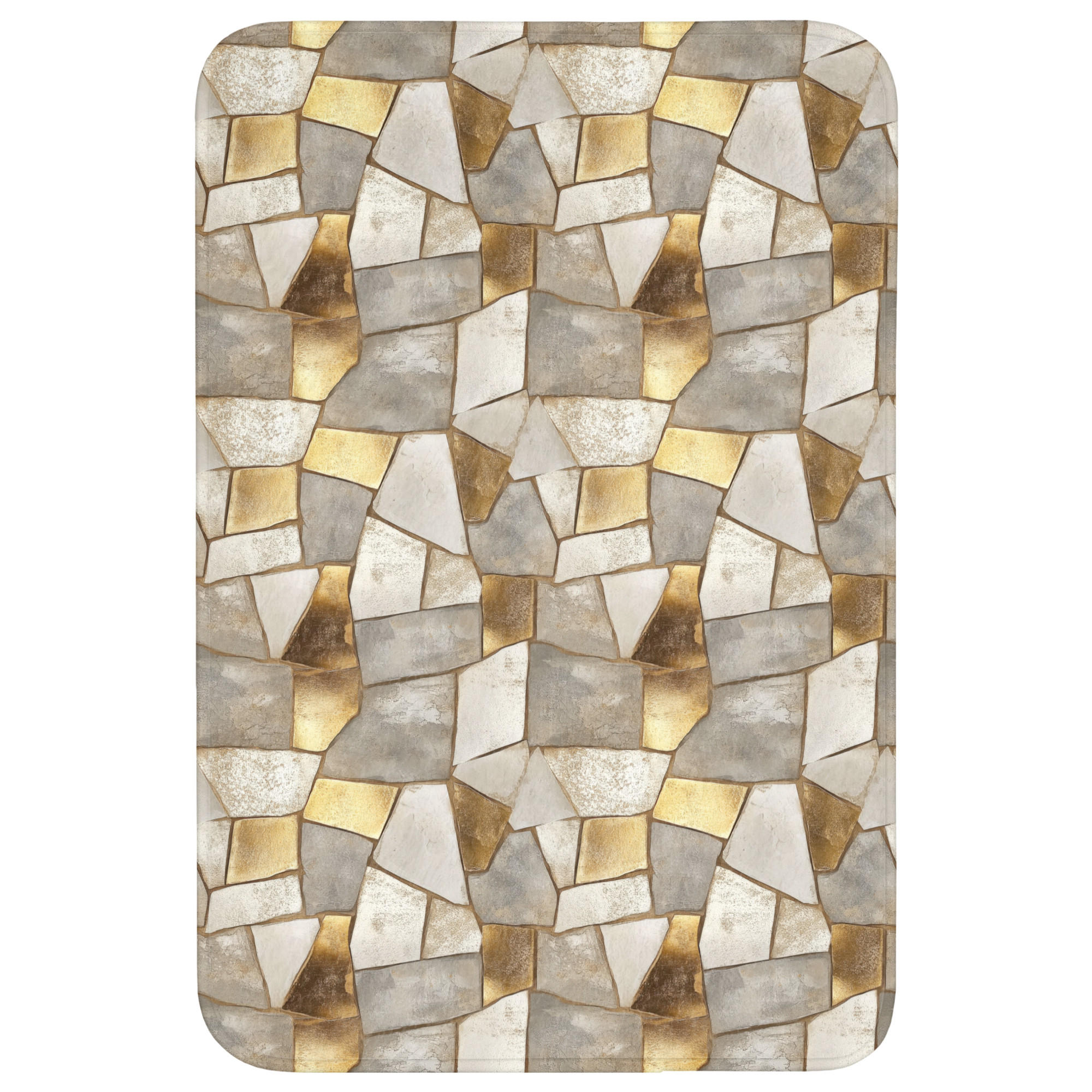 TEPIH ZA KUPAONICU Mozaik 60x90 cm - boje šampanjca, tekstil/plastika (60/90cm) - OnlyWow