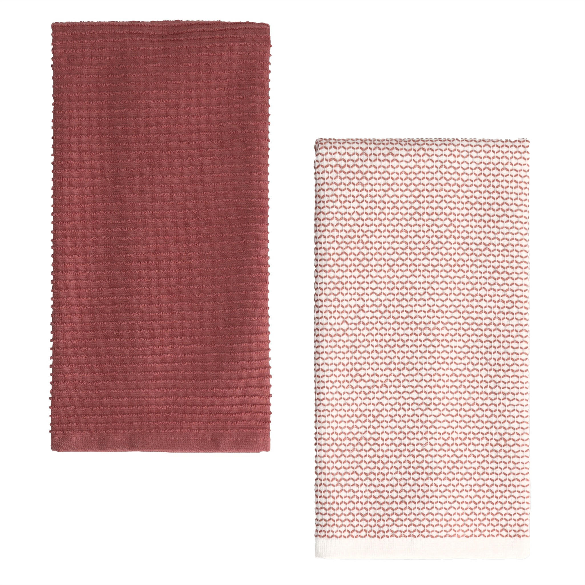 KÜCHENHANDTUCH-SET Charm (2er-Set) - Dunkelrosa, Textil (40/60cm) - home&you