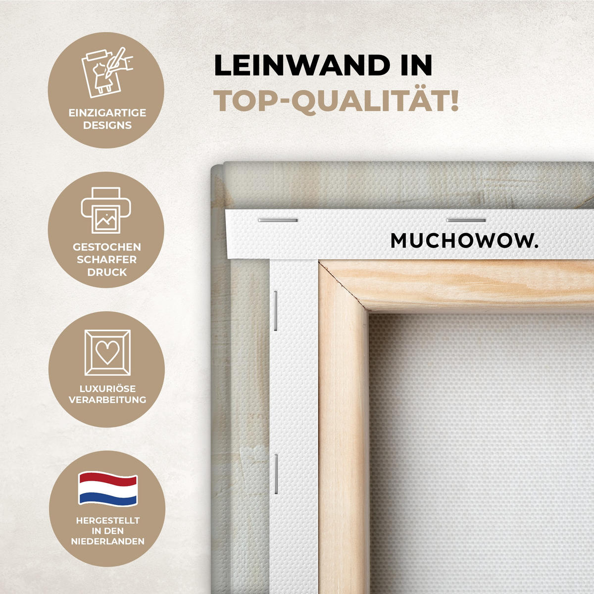 LEINWANDBILD Abstrakt - Liebe - Schwarz und weiß - Modern 30x40 cm - Schwarz, Textil (30/40cm) - MuchoWow