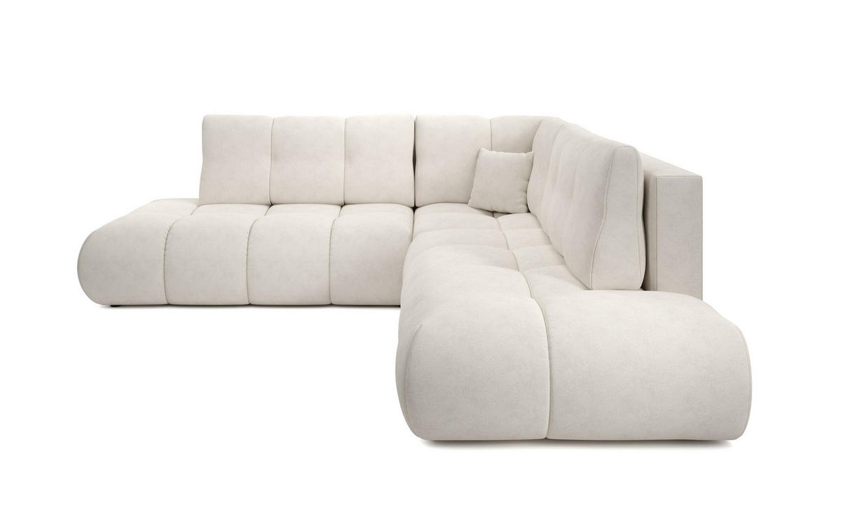 ECKSOFA DUCA II R-S Grau Chenille mit Schlaffunktion - Grau, Holz (266.5/266.5cm) - MASSENO