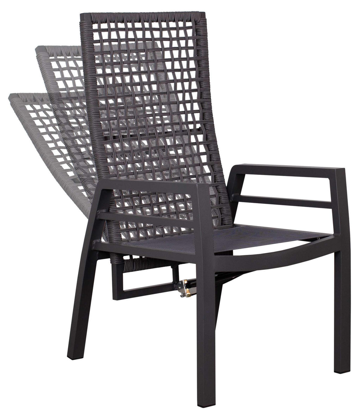 GARTENSTUHL Lucena - Grau, Metall (78/122/62cm) - Mr. Deko