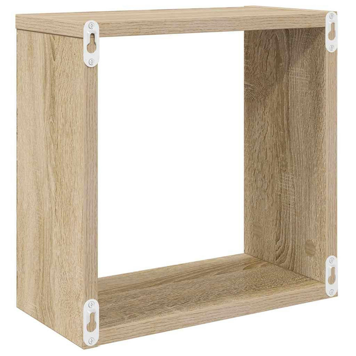 WÜRFELREGALE 2er Set Sonoma-Eiche 30/15/30 Cm - Braun, Holzwerkstoff (30/30/15cm) - vidaXL