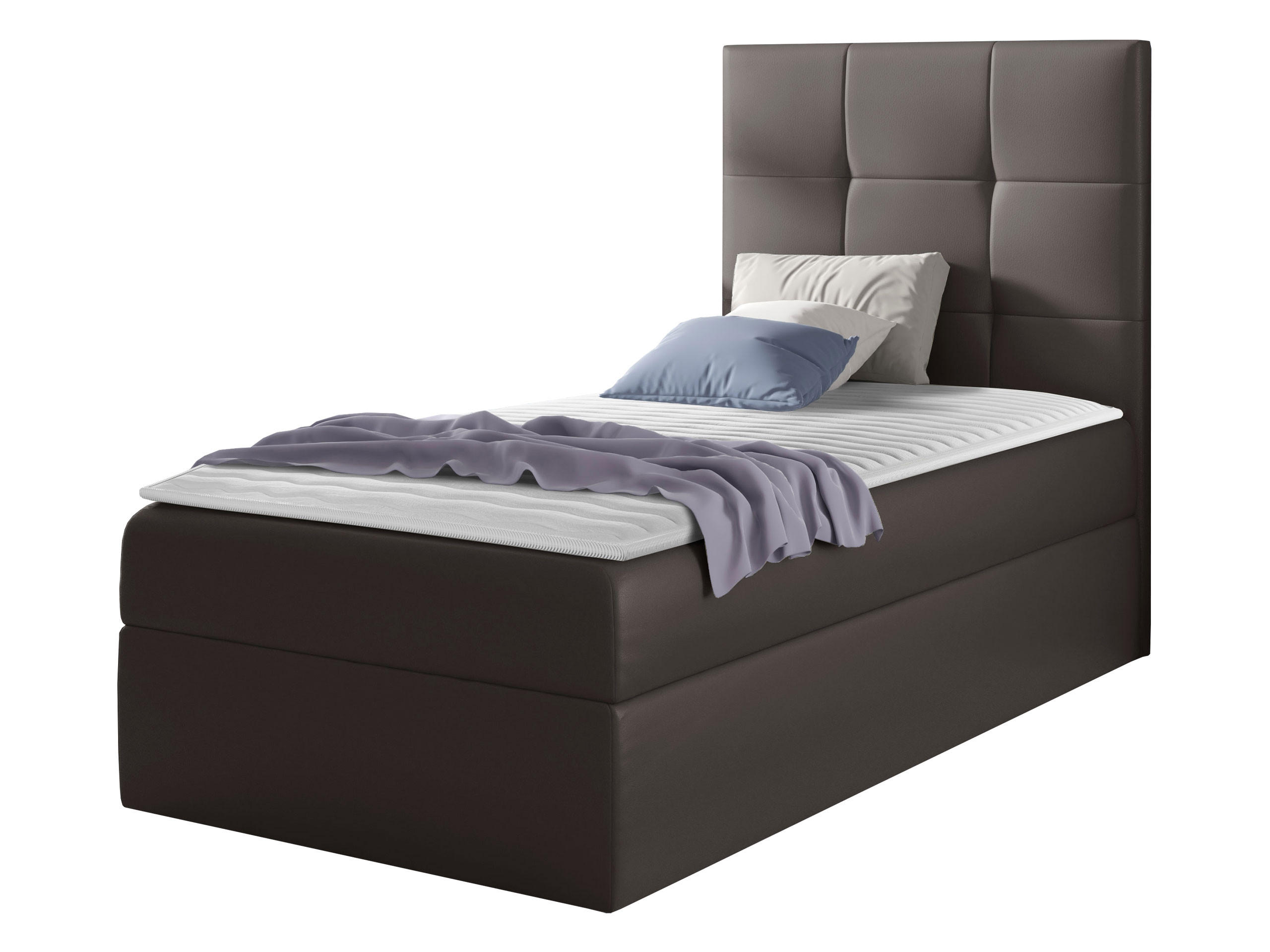 BOXBETT Mini 2, Seite zum Öffnen des Bettkastens: Rechts - Graphitfarben, Holz (100/200cm) - MIRJAN24