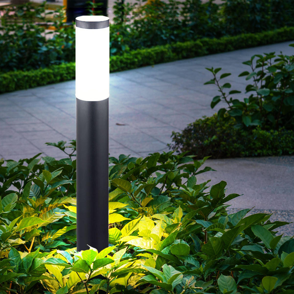 LED AUSSENLEUCHTE BOSTON Edelstahl Anthrazit - Anthrazit, Metall (12.7/12.7/80cm)