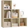 REGALE Bücherregal mit 6 Fächern, 90,5x90,5x30 cm, Helle Eiche - Eichefarben, Holzwerkstoff (90.5/90.5/30cm) - Woltu