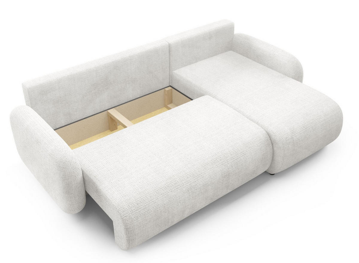 ECKSOFA Creme KOMA Mit Schlaffunktion - Weiß, Textil (228/147cm) - Sepro Meble