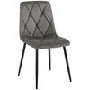 ESSZIMMERSTUHL Samt Anthrazit - Anthrazit/Schwarz, Textil/Metall (45/85/55cm) - CLP