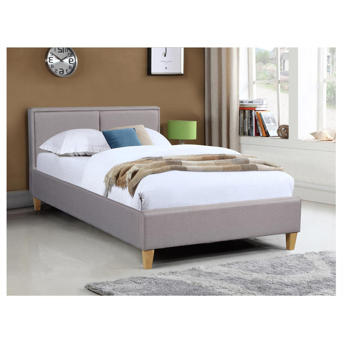 POLSTERBETT ANAIS 120X200 CM - Grau, Textil (120/200cm) - CARO-Möbel