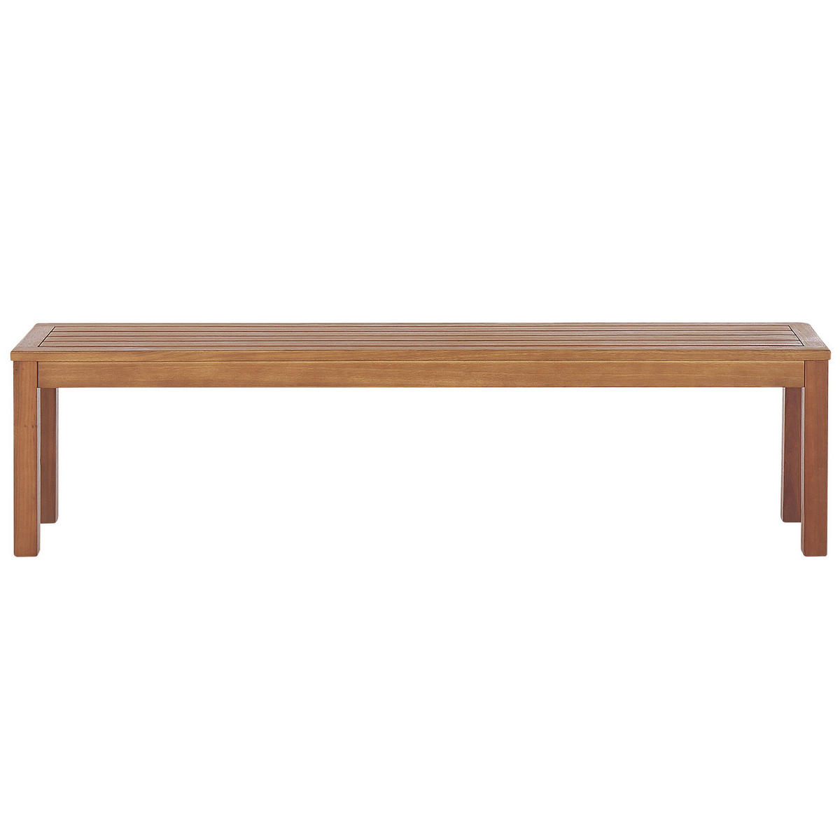 GARTENMÖBEL SET 6-Sitzer Eukalyptusholz hellbraun Monsano - Hellbraun, Holz - Beliani