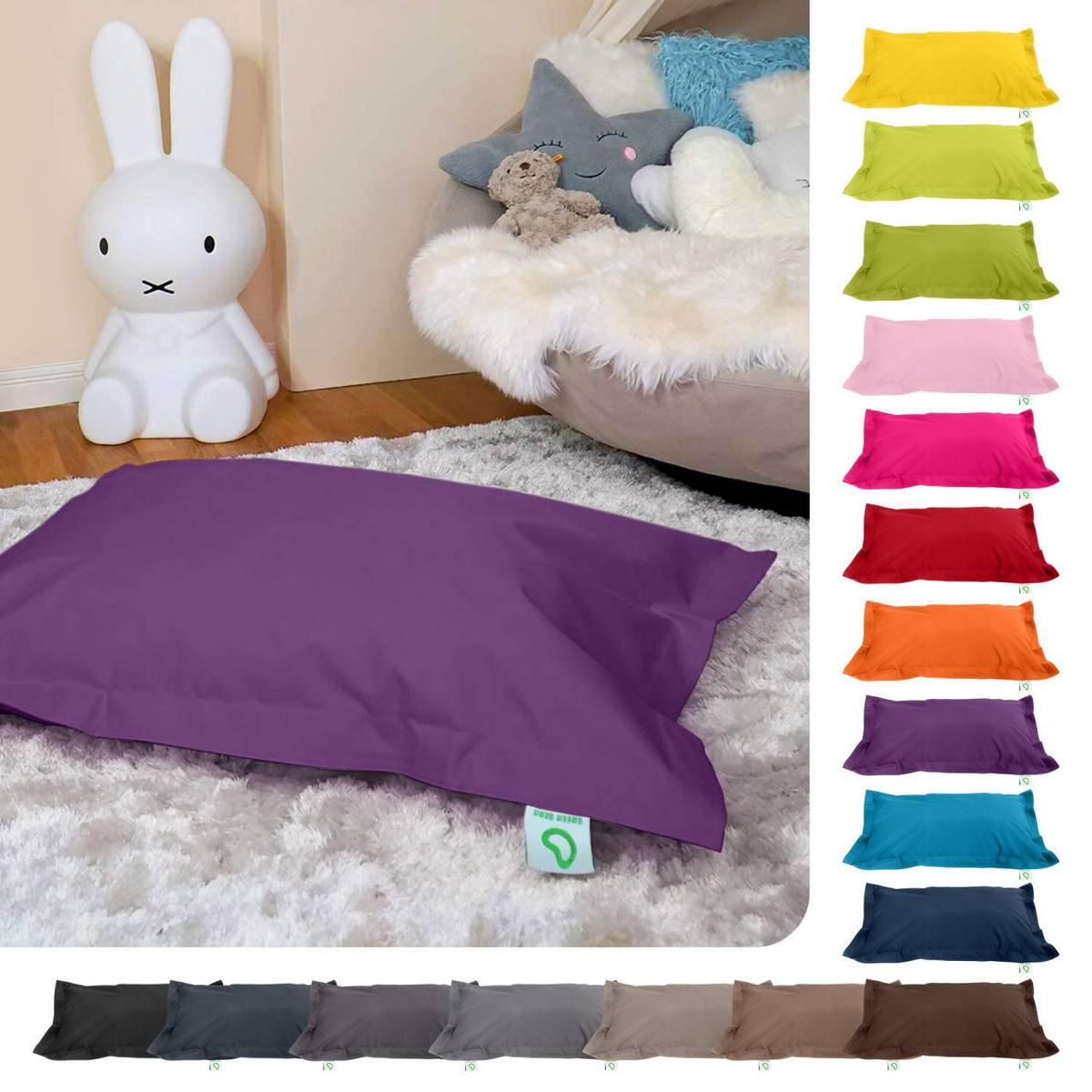 KINDER-SITZSACK 70x100cm - 70 Liter - Lila, Textil (70/10/100cm) - Green Bean