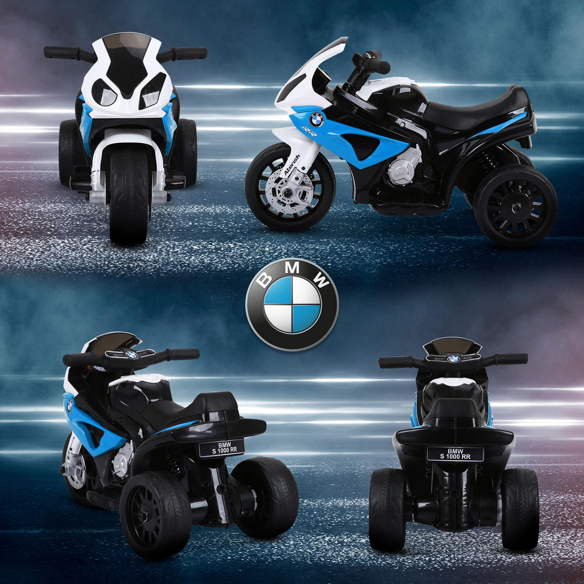 ELEKTRO-MOTORRAD DE-13114 3 Räder Blau - Blau, Kunststoff (66/37/44cm) - ComfortXL