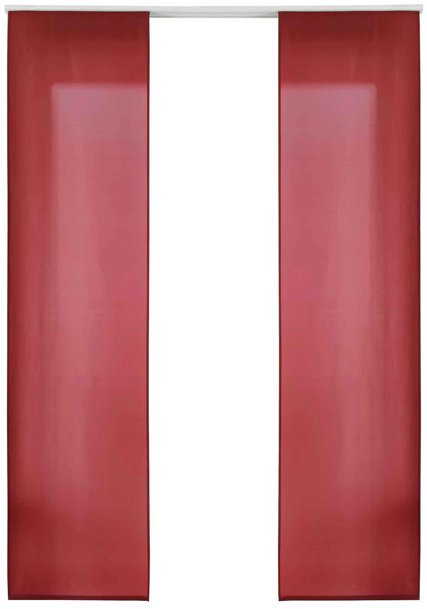 VORHANG 2ER SET HxB 245x60 cm Bordeaux - Bordeaux, Textil (60/245cm) - Gardinenbox
