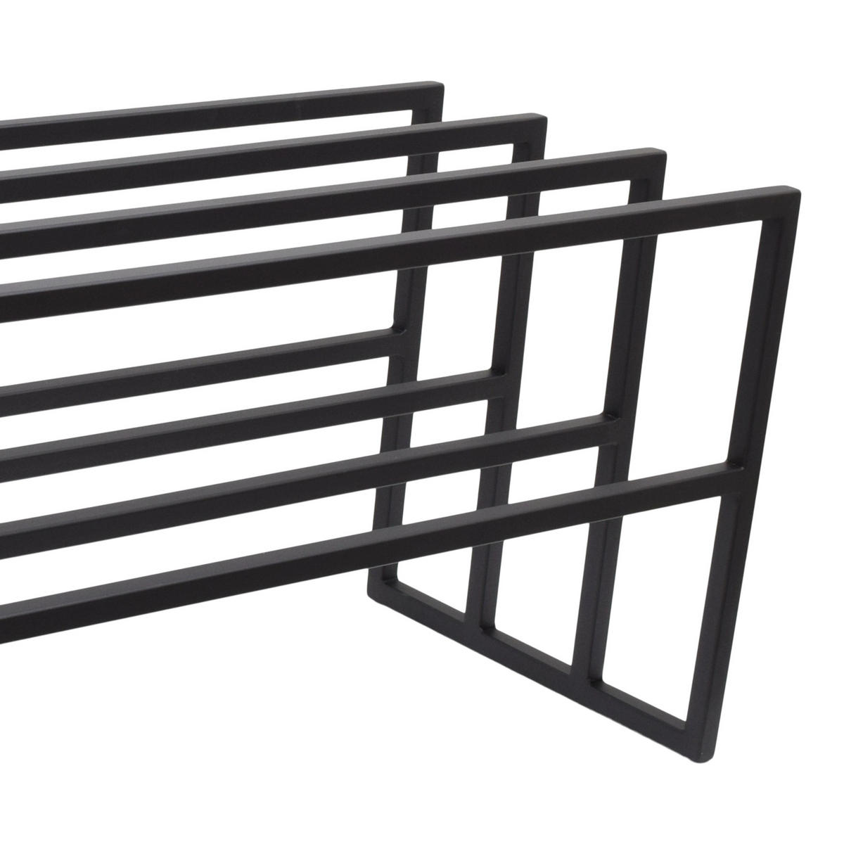 SCHUHSCHRANK James Schwarz - Schwarz, Metall (82/35/30cm) - LOFT42