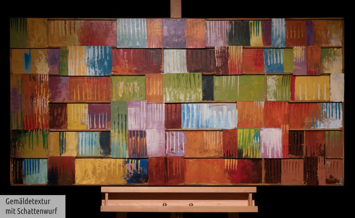 METALLBILD Bunt 120/60 cm - Multicolor, Metall (6.8/60cm) - KUNSTLOFT