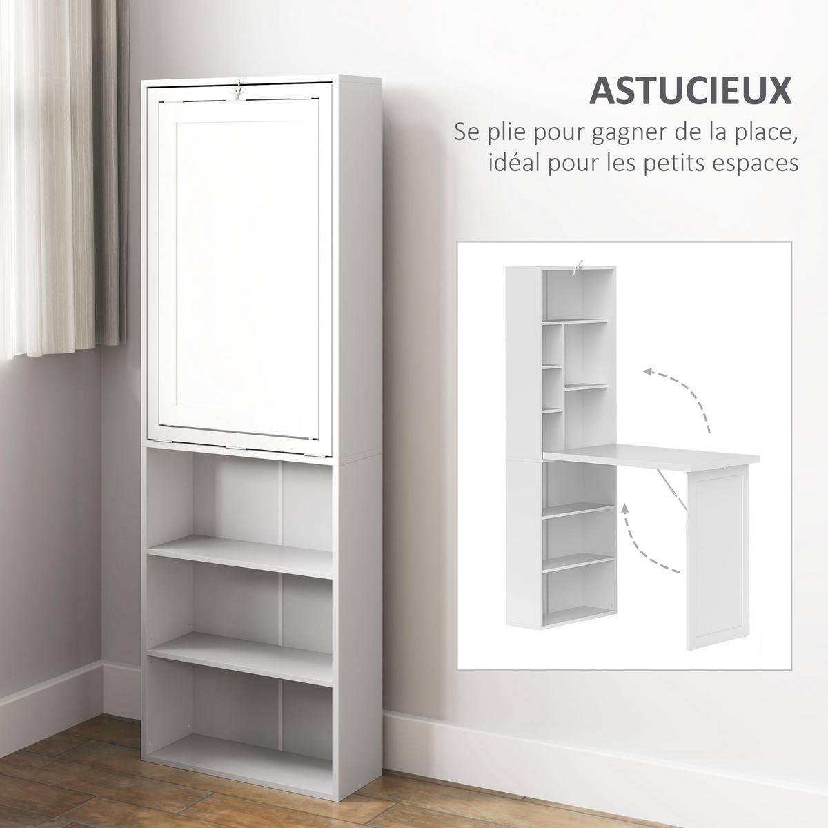 BÜROTISCH Weiß 1 Stück - Weiß, Holzwerkstoff (51/153/98cm) - GiPP
