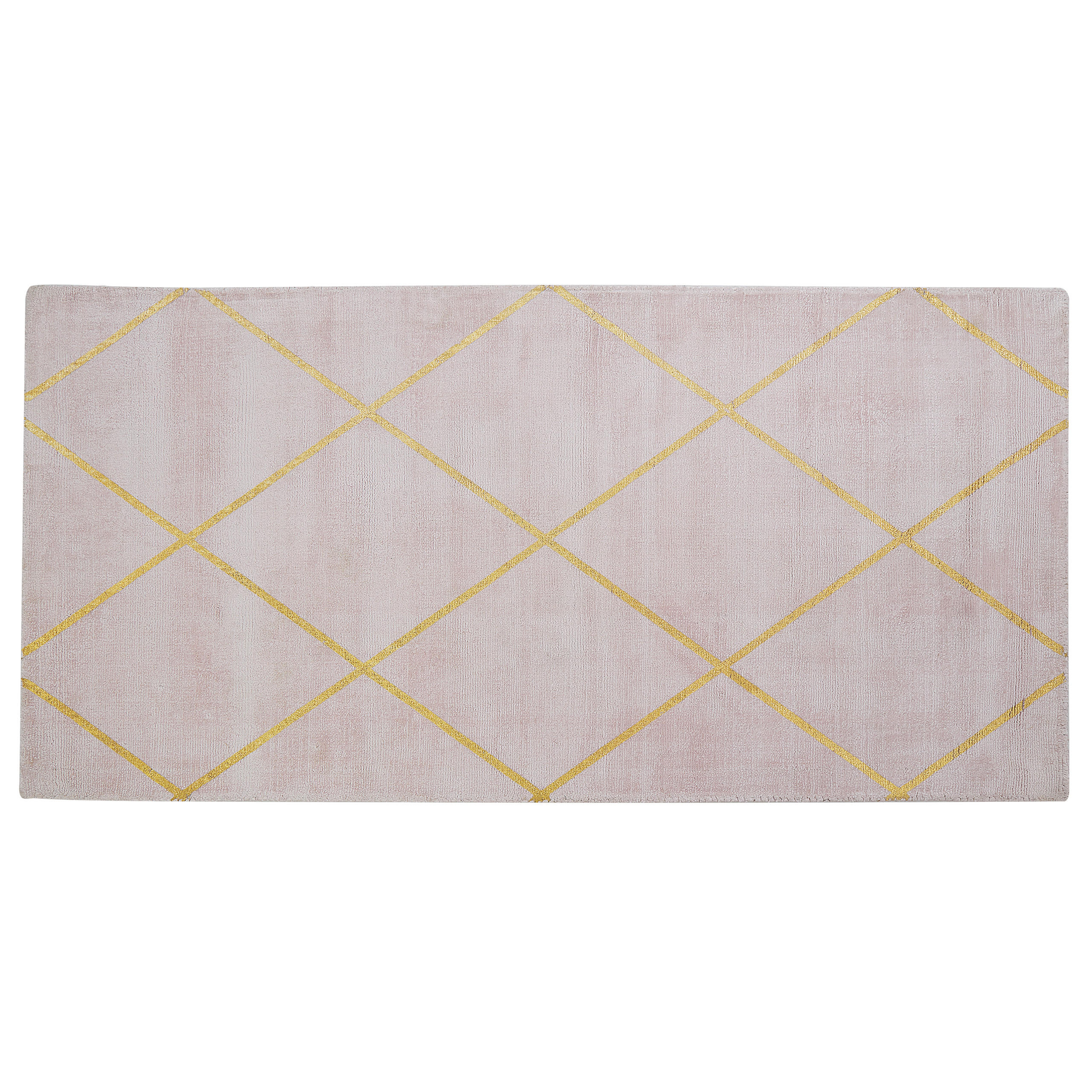 KURZFLOR-TEPPICH Atike 150/80 cm - Pink, Naturmaterialen (80/150cm) - Beliani