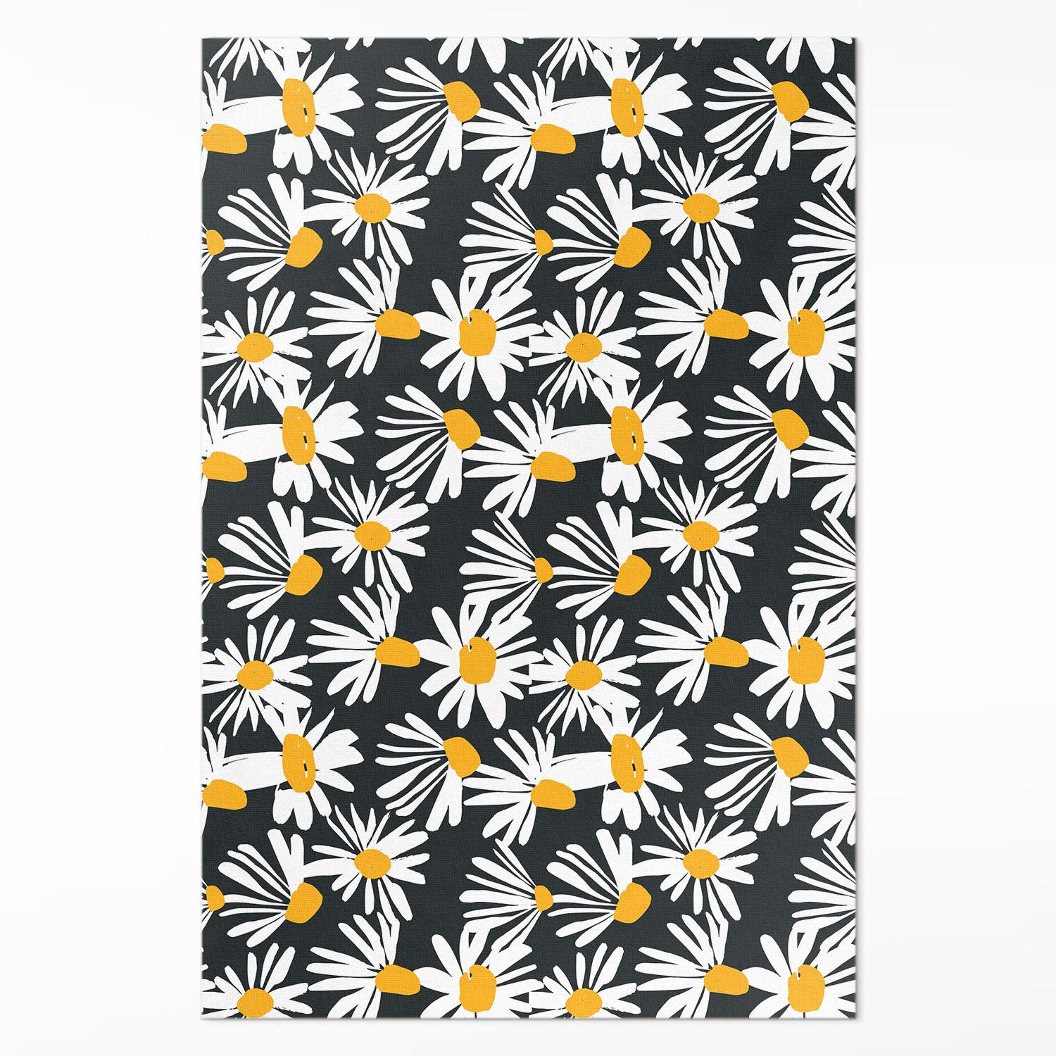 Wallfluent Teppich Schwarz, Gelb 100x150 cm
