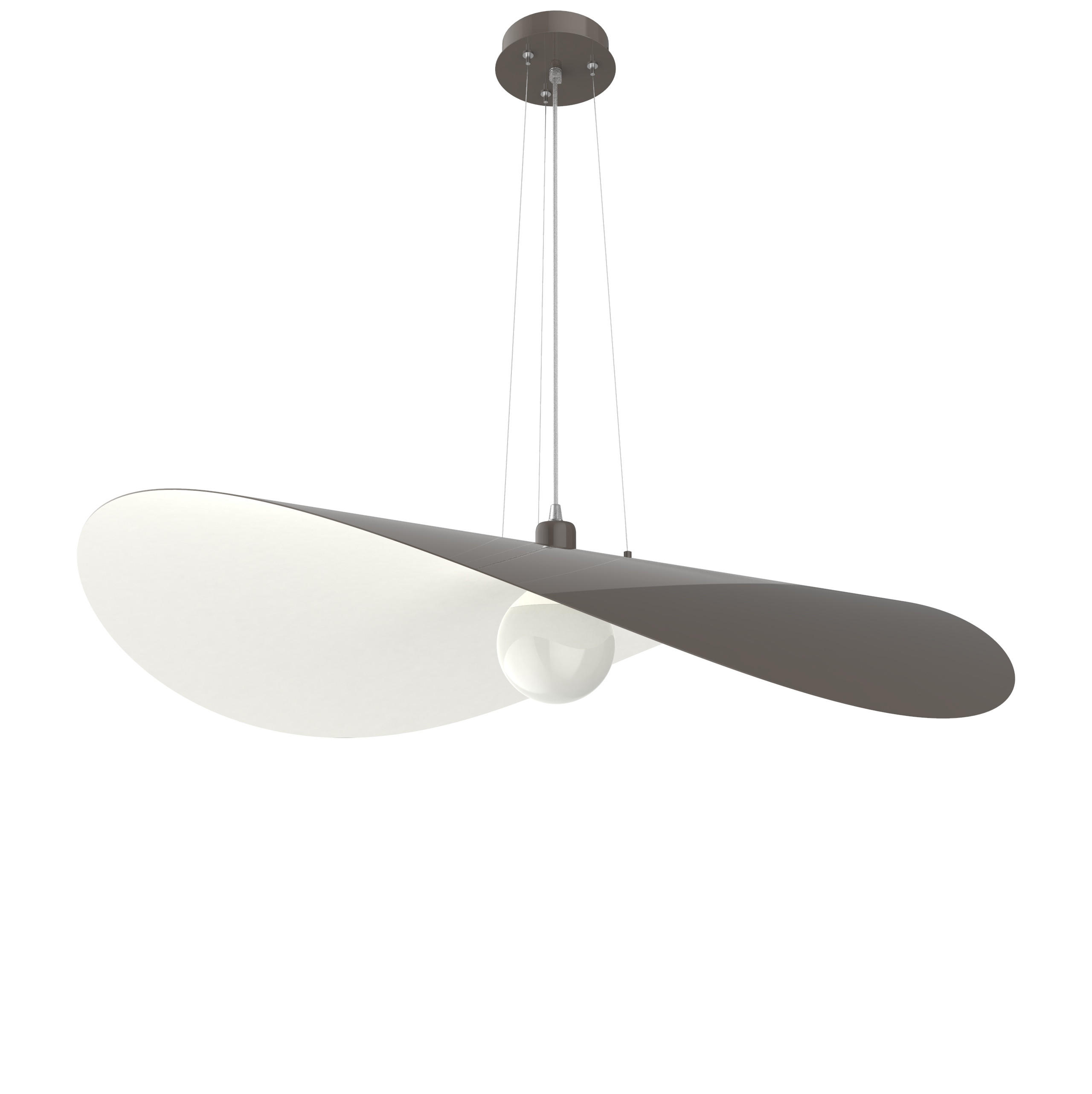 HÄNGELEUCHTE - Graubraun, Metall (90/90/120cm) - Lumicom