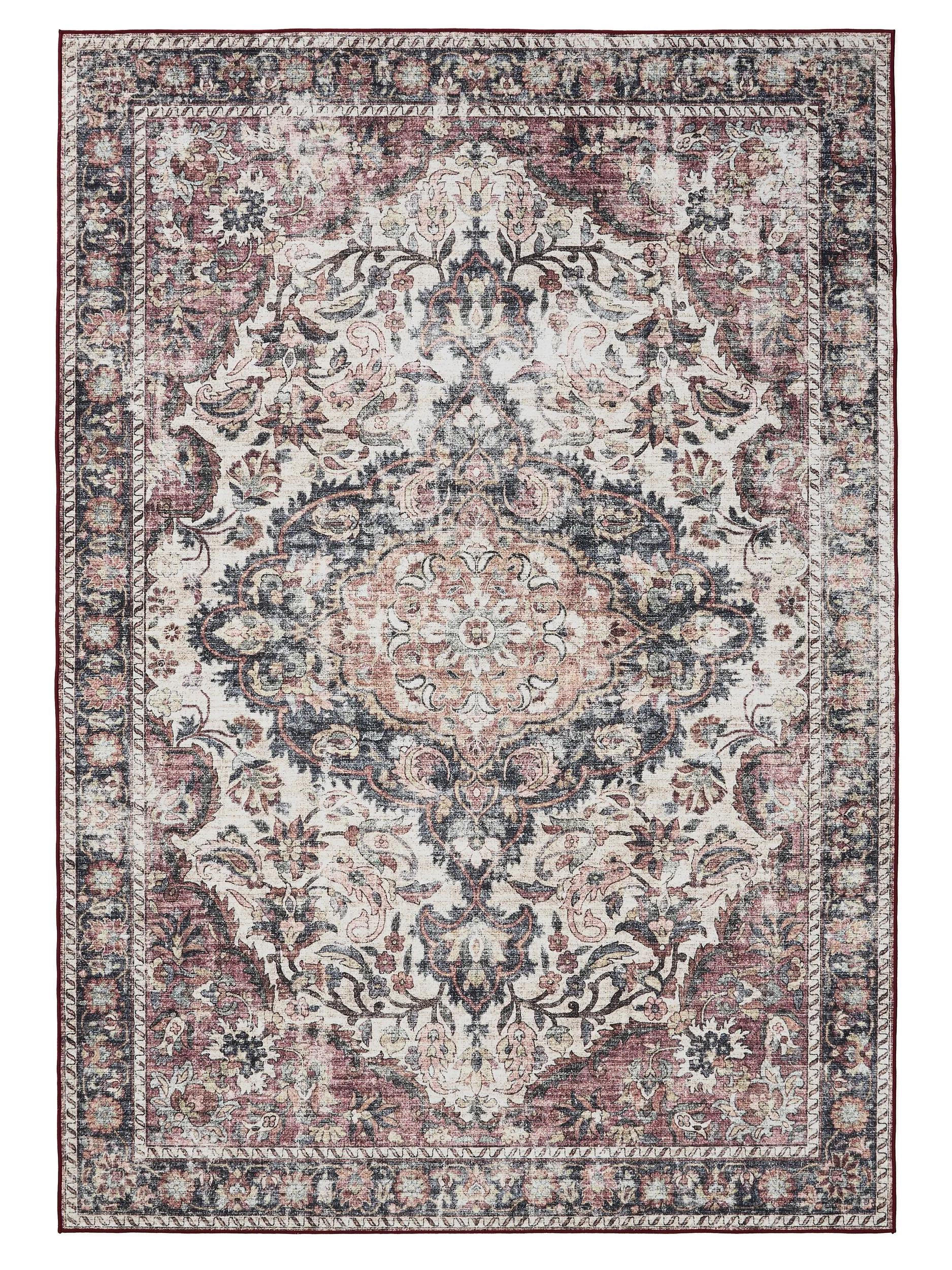 VINTAGE-TEPPICH George waschbar 240x340 cm - Rot/Multicolor, Kunststoff (240/340cm) - benuta