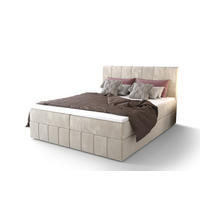 BOXBETT BAHAMA 160x200, mit Matratze H3 und Topper, Monolith 02 - Creme, Holz/Kunststoff (160/200cm) - Bedante