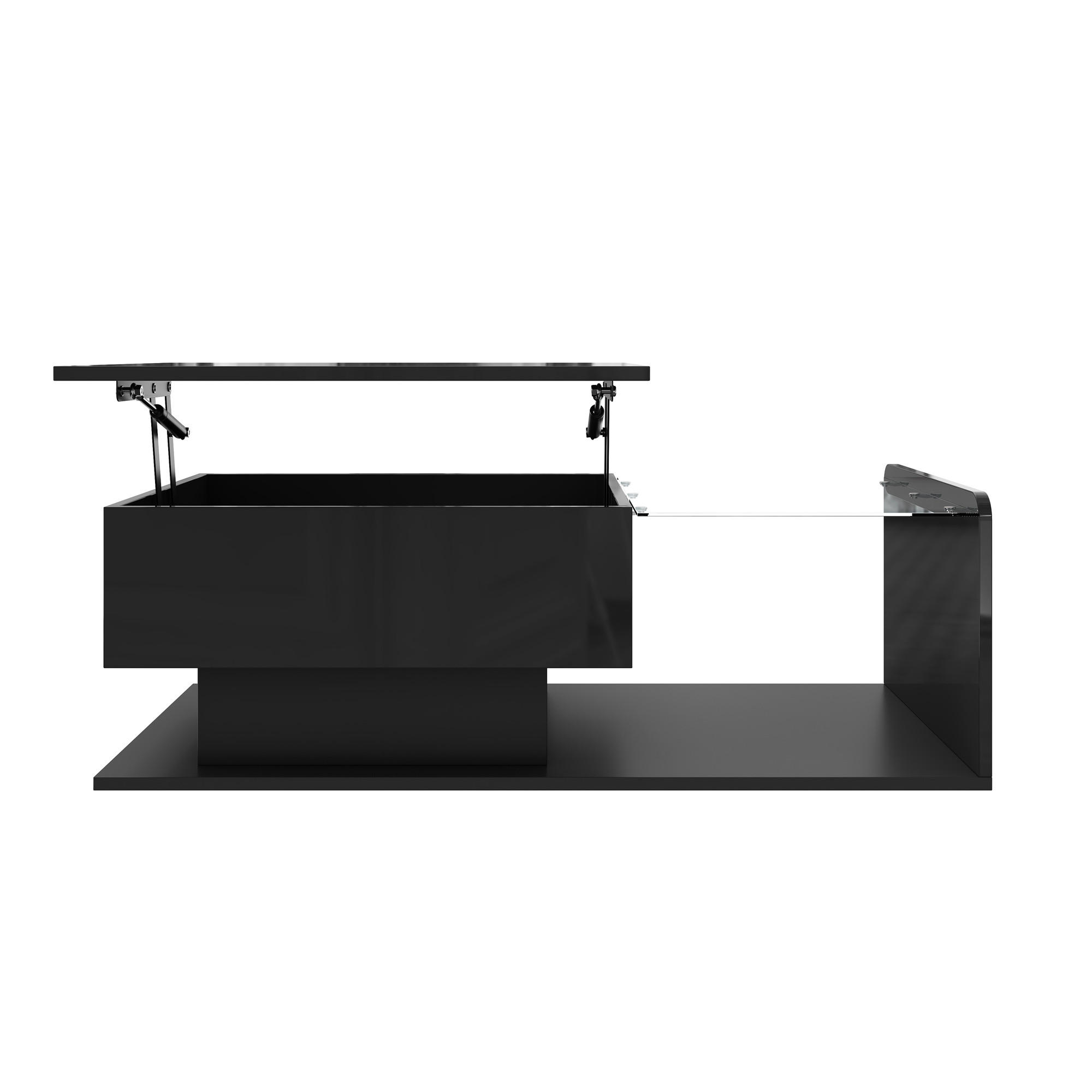 ComfortXL Couchtisch Schwarz 50x33x100 cm