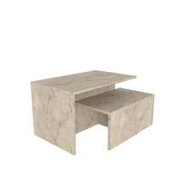BEISTELLTISCH Twins - Beige, Holzwerkstoff (72/45/42cm) - Decorotika