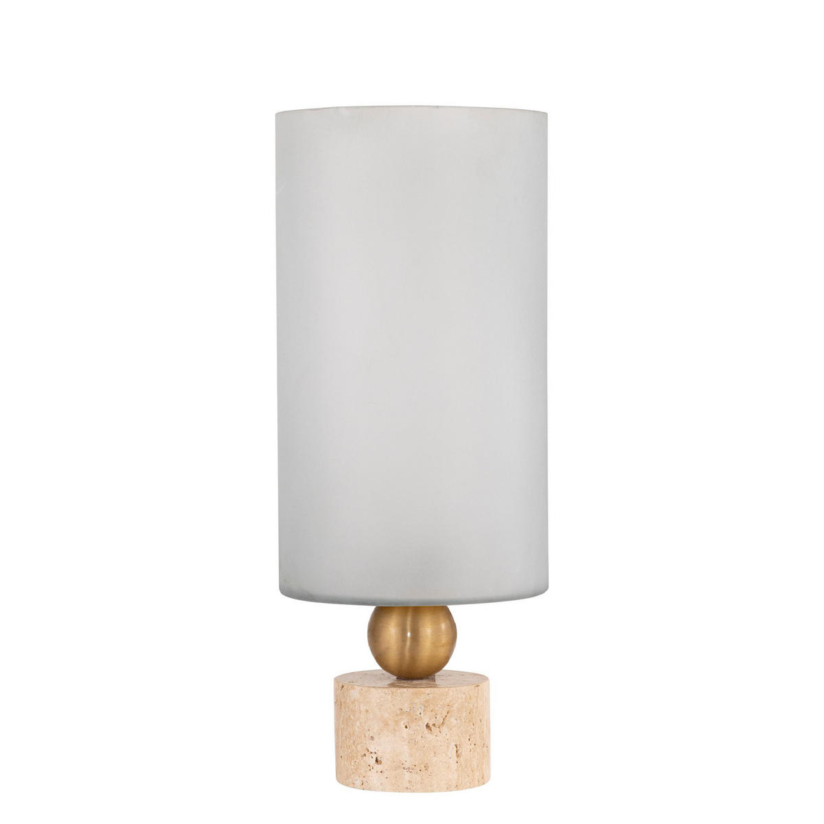 WINDLICHT Levee Beige 20/20/50cm - Beige, Glas (20/50/20cm) - PTMD Collection