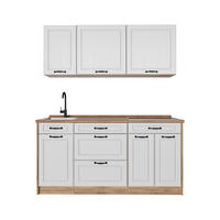 SAMOSTATNÁ KUCHYŇA R-Line, Biely vidiecky dom/Dub Goldkraft, 160 cm Goldkraft tammi työtaso - biela/dub medový, kompozitné drevo (160/81.6/60cm) - Vicco