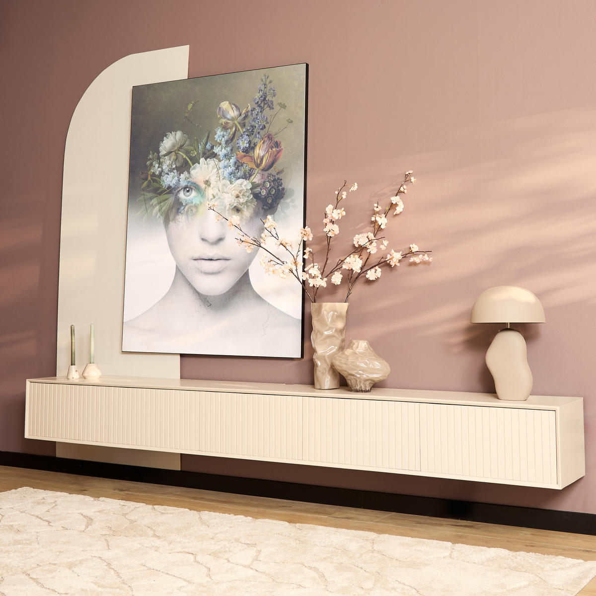 TV-MÖBEL Madison Beige 35/280/30 cm - Beige, Holz (280/30/35cm) - Starfurn