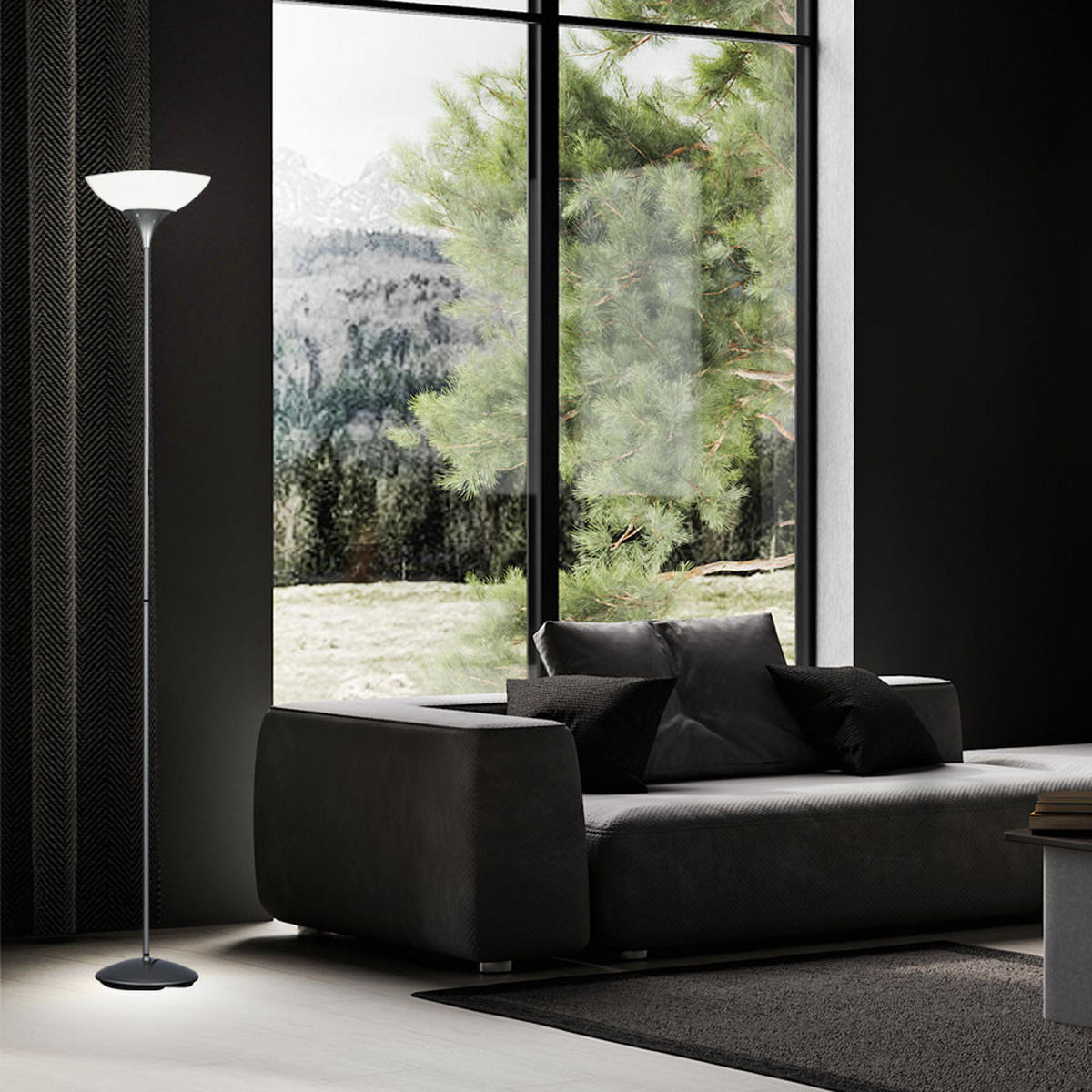 LED STEHLEUCHTE DEZWO Silber Metall - Silberfarben, Metall (28/28/180cm)
