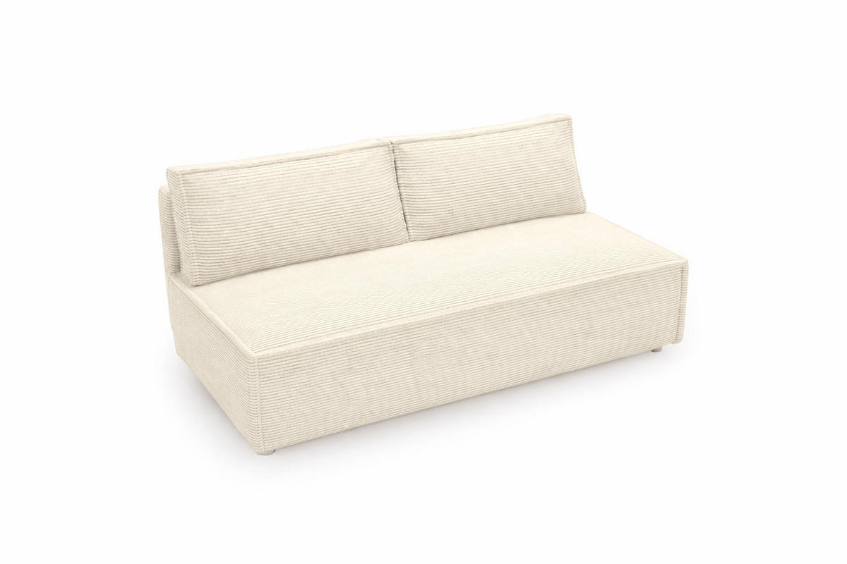 SCHLAFSOFA Mit Bettkasten DUO, Stoff Poso, Ecru - Ecru, Holz (198/89/90cm) - Kaiser Möbel