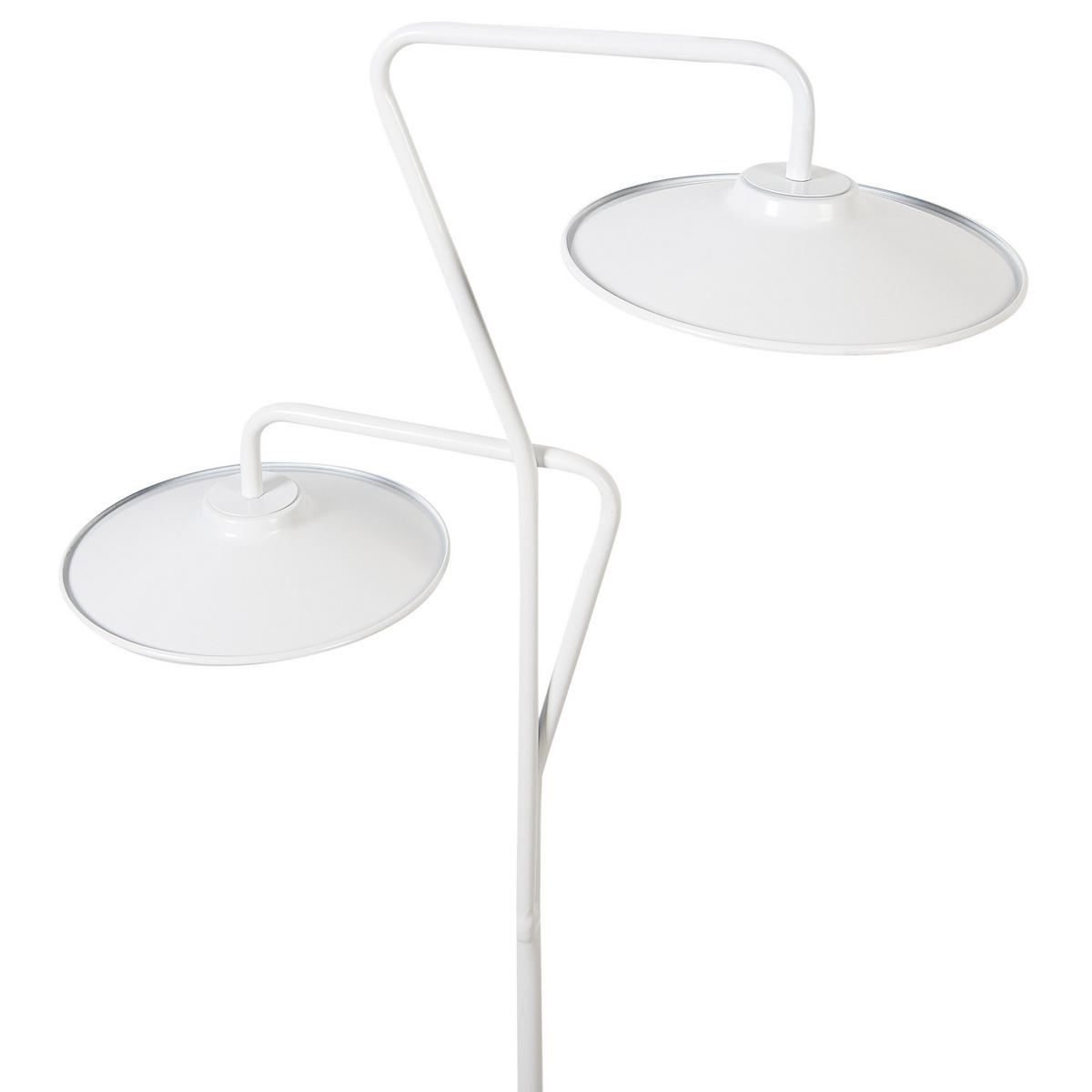 LED-STEHLAMPE Weiß Galetti - Weiß, Metall (25/55/140cm) - Beliani