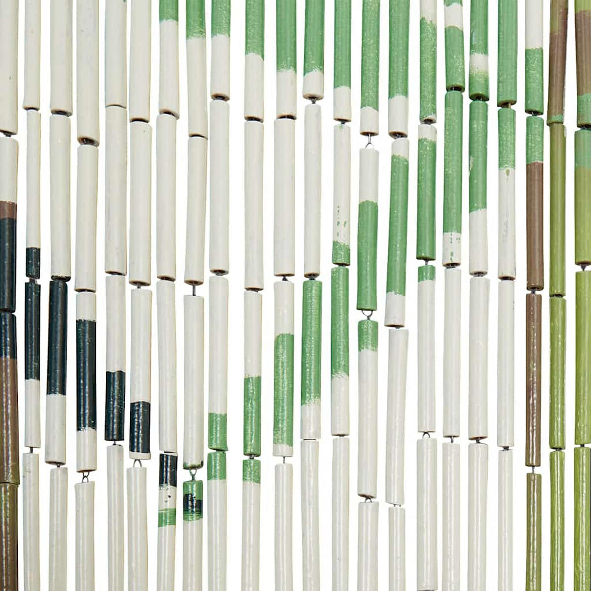 INSEKTEN-TÜRVORHANG Bambus Druck 100/200 Cm Bambus - Multicolor, Naturmaterialen (2/200/100cm) - vidaXL