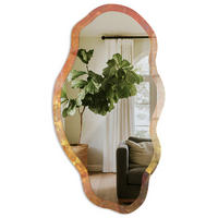 SPIEGEL 90x45 cm asymmetrisch mit Druck - Energiespirale - Transparent, Glas (45/90/0.4cm) - TULUP