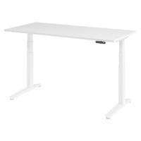 SCHREIBTISCH elektrisch XBHM 80/160/74 cm in Weiß/Weiß - Weiß, Holzwerkstoff (80/160/74cm) - bümö