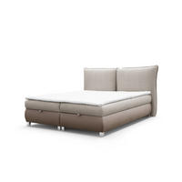 BOXBETT Valentin In Neve - Beige, Holzwerkstoff/Textil (120/200cm) - Fun Möbel