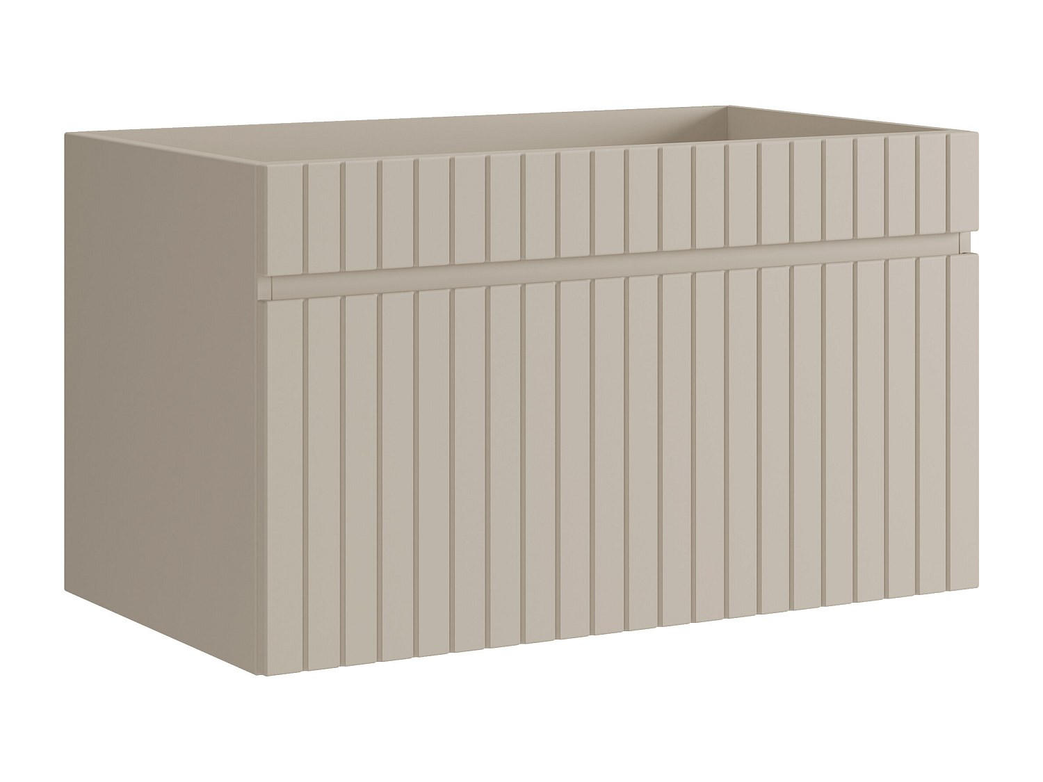 WASCHBECKENUNTERSCHRANK - 80cm x 46cm - MDF - beige - SATARA - Beige, Holz (80/46/46cm) - Vente-Unique