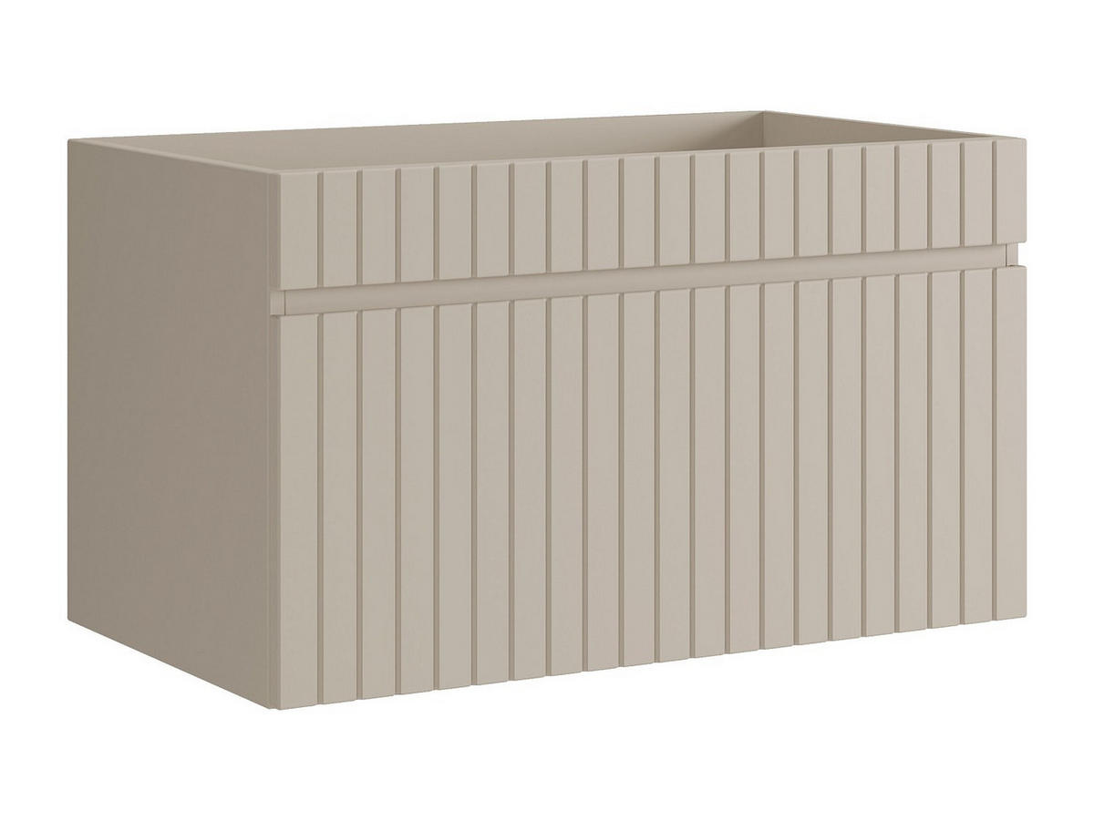 WASCHBECKENUNTERSCHRANK - 80cm x 46cm - MDF - beige - SATARA - Beige, Holz (80/46/46cm) - Vente-Unique