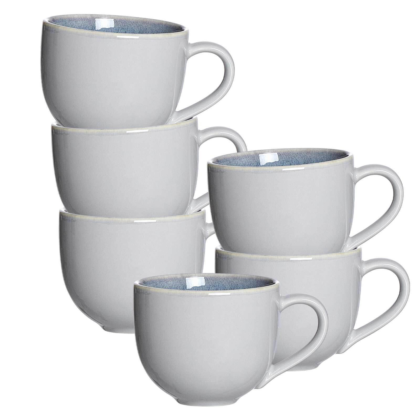 KAFFEEBECHER Skagen Stone grau 440 ml 6er Set - Grau, Keramik (0.44L) - Ritzenhoff Breker