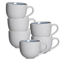 KAFFEEBECHER Skagen Stone grau 440 ml 6er Set - Grau, Keramik (0.44L) - Ritzenhoff Breker