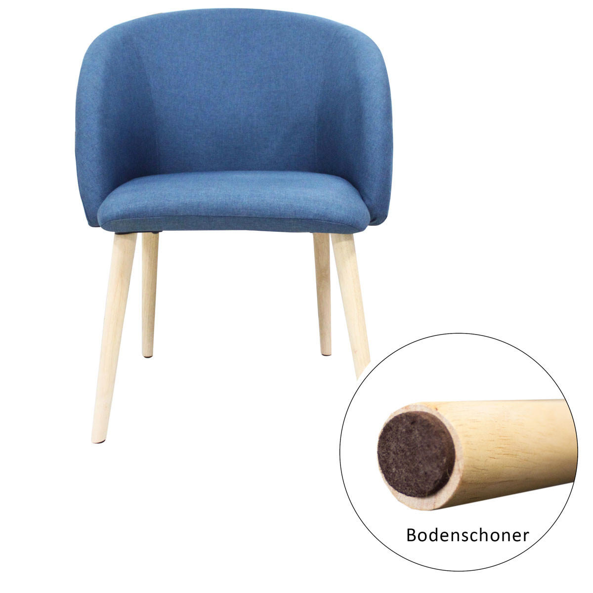 ESSZIMMERSTUHL Stoffbezug Blau - Blau, Textil (65/82/56cm) - SVITA
