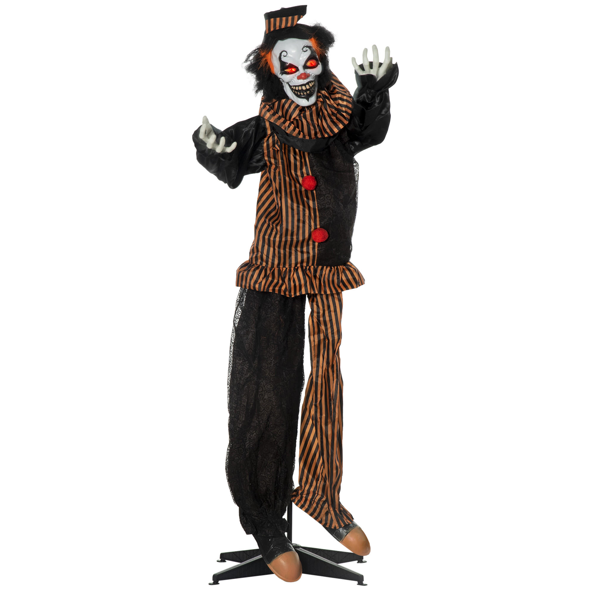 Outsunny 1,7 m Halloweenová dekorace Hororový klaun se speciálními efekty a zvukovou funkcí