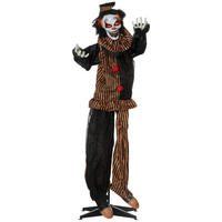 HALLOWEEN HORROR-CLOWN, Mehrfarbig, Polyester, PVC, Kunststoff, PE-Schaumstoff - Multicolor, Kunststoff (20/170/120cm) - Outsunny