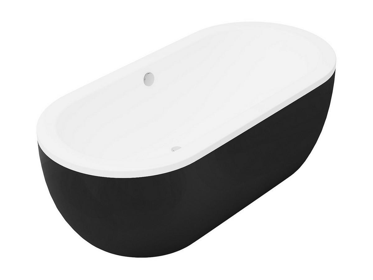 FREISTEHENDE Badewanne - 1 Person - Acryl - Schwarz - Schwarz, Kunststoff (170/58/80cm) - Vente-Unique