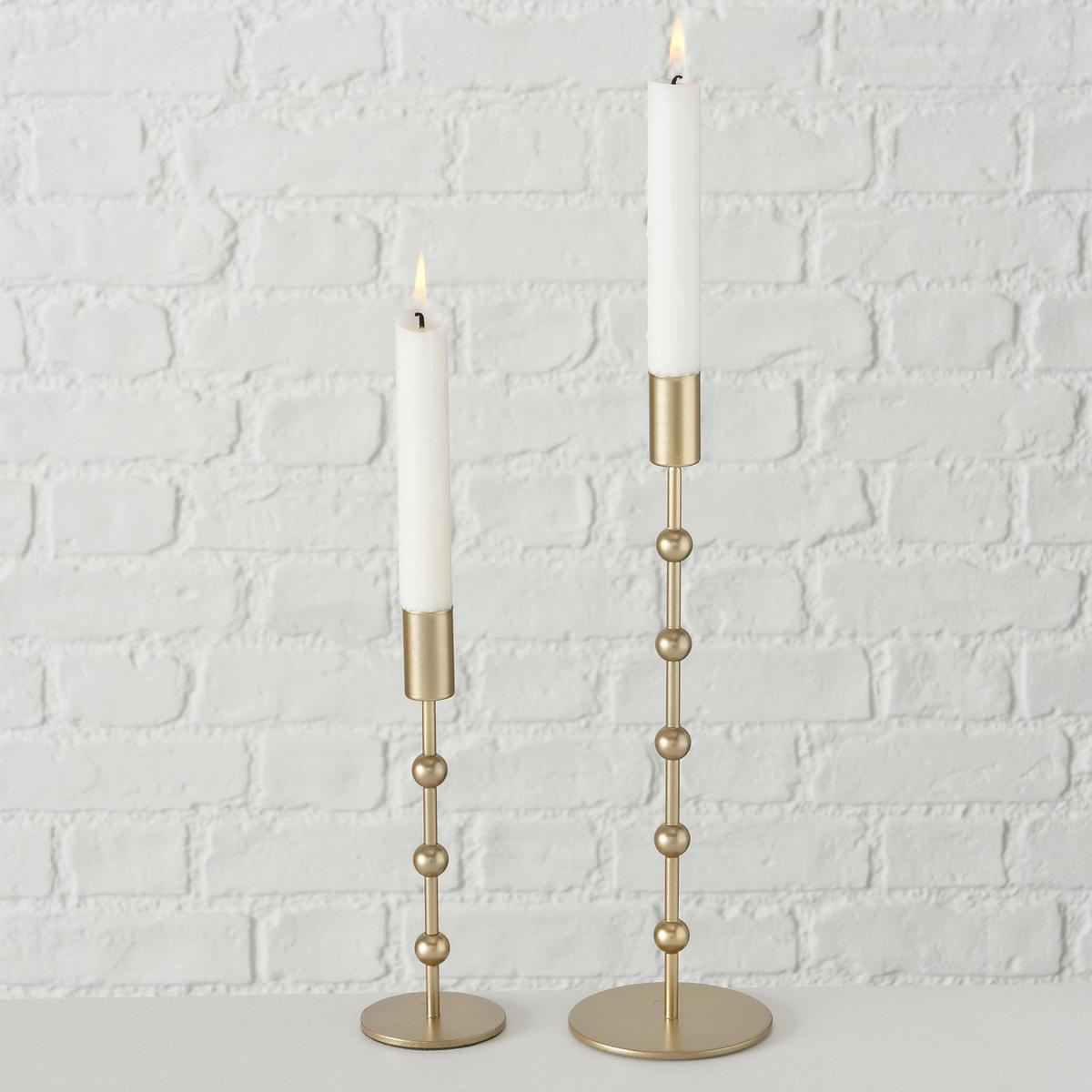 KERZENSTÄNDER Gold Kimberly 2er-Set - Goldfarben, Metall (9/30/9cm) - Boltze Home