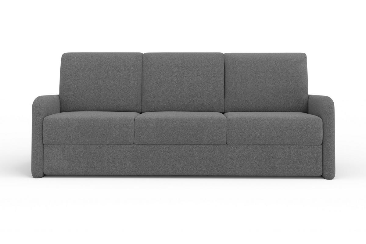 3-SITZER SOFA BIANCO 215 cm breit in Boucle Grau - Grau, Holzwerkstoff/Textil (215/90/92cm) - Deine Möbel 24